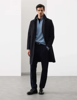 Pure Extra Fine Merino Wool Half Zip Jumper