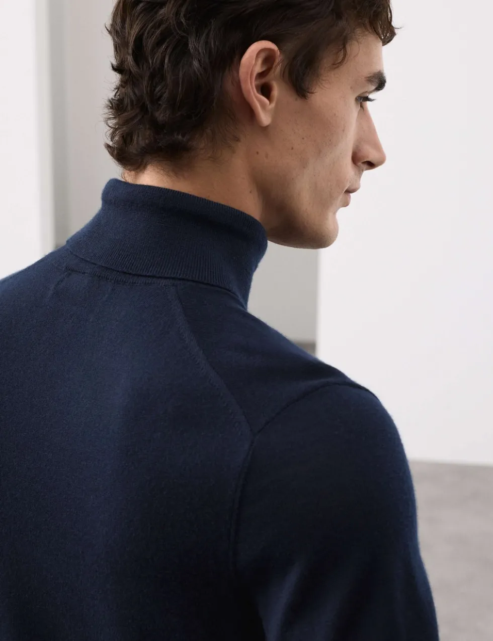 Pure Extra Fine Merino Wool Roll Neck Jumper