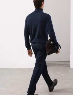 Pure Extra Fine Merino Wool Roll Neck Jumper