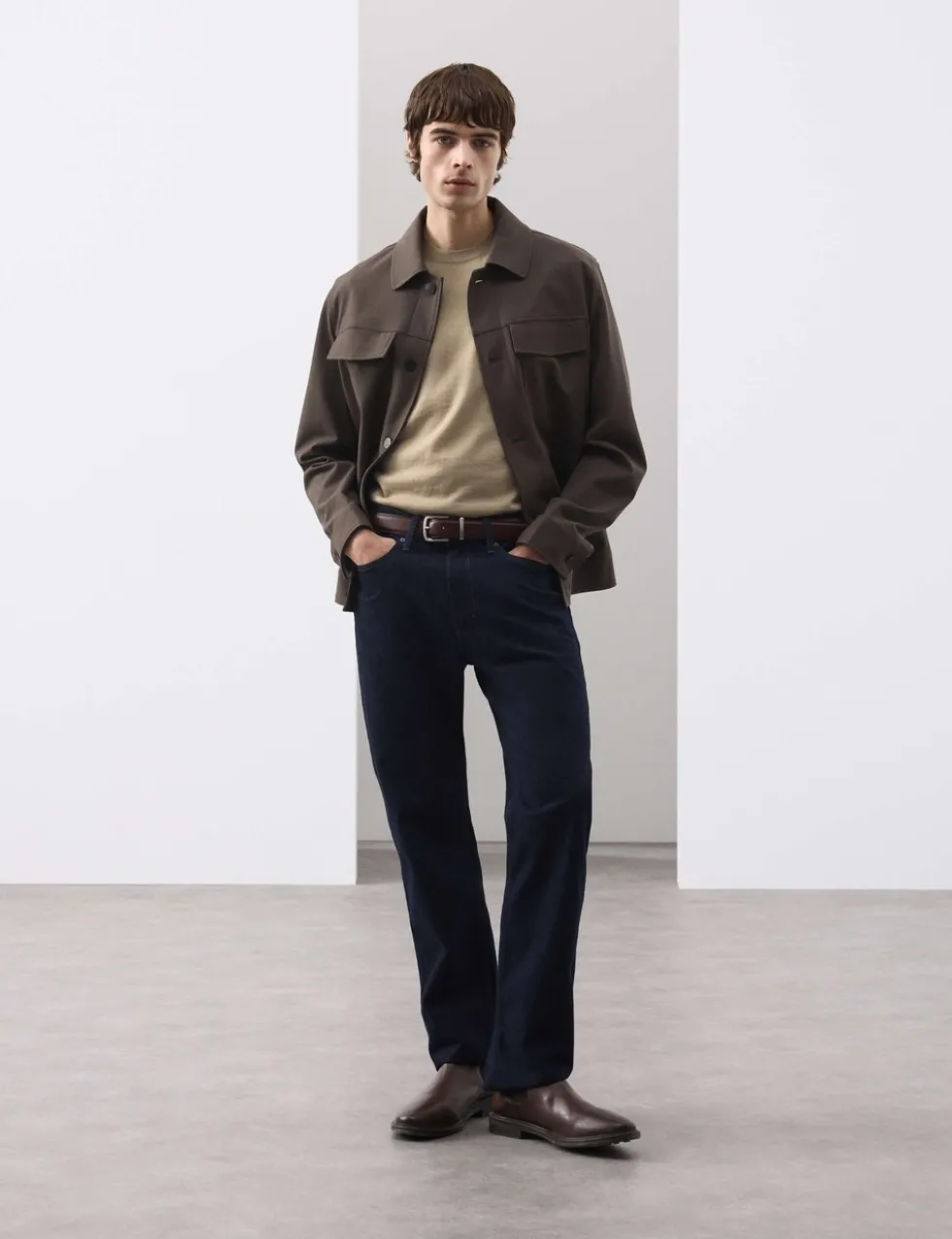Pure Extra Fine Merino Wool Crew Neck T-Shirt