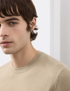 Pure Extra Fine Merino Wool Crew Neck T-Shirt