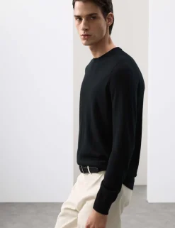 Pure Extra Fine Merino Wool Crew Neck Jumper