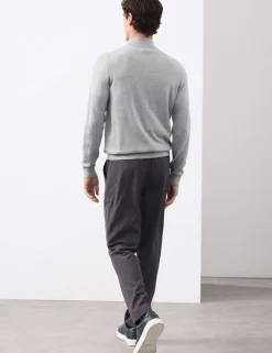 Pure Extra Fine Merino Wool Half Zip Jumper