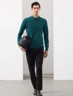Pure Extra Fine Merino Wool Polo Shirt