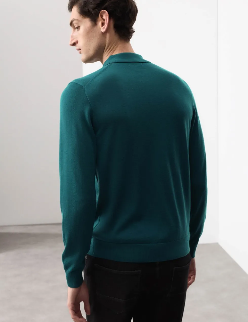 Pure Extra Fine Merino Wool Polo Shirt