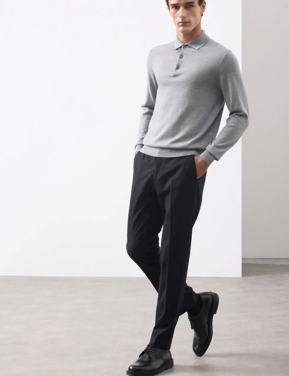 Pure Extra Fine Merino Wool Polo Shirt
