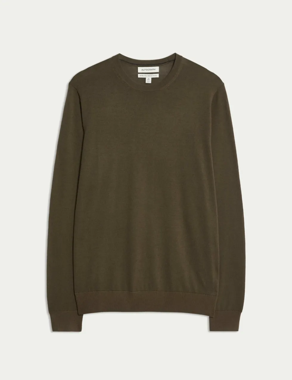 Pure Extra Fine Merino Wool Crew Neck Jumper