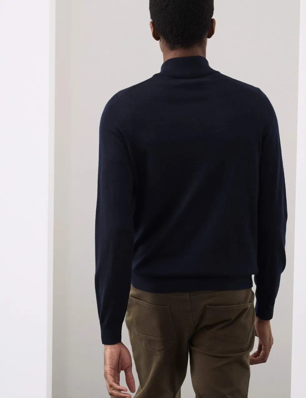 Pure Extra Fine Merino Wool Half Zip Jumper