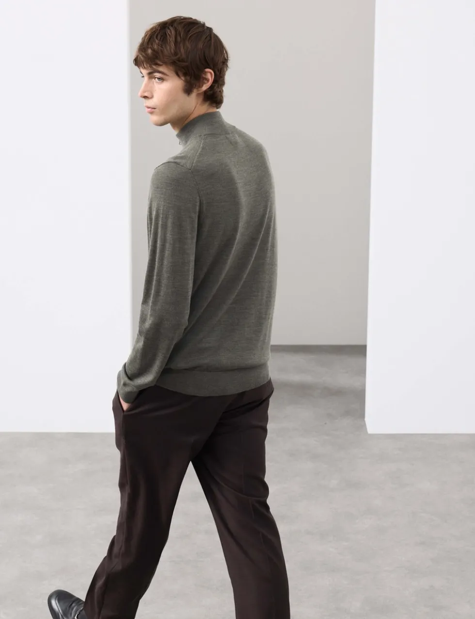 Pure Extra Fine Merino Wool Half Zip Jumper