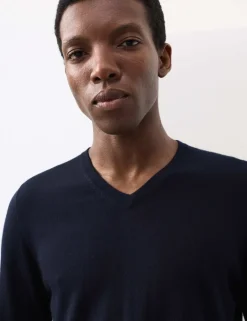 Pure Extra Fine Merino Wool V-Neck Jumper