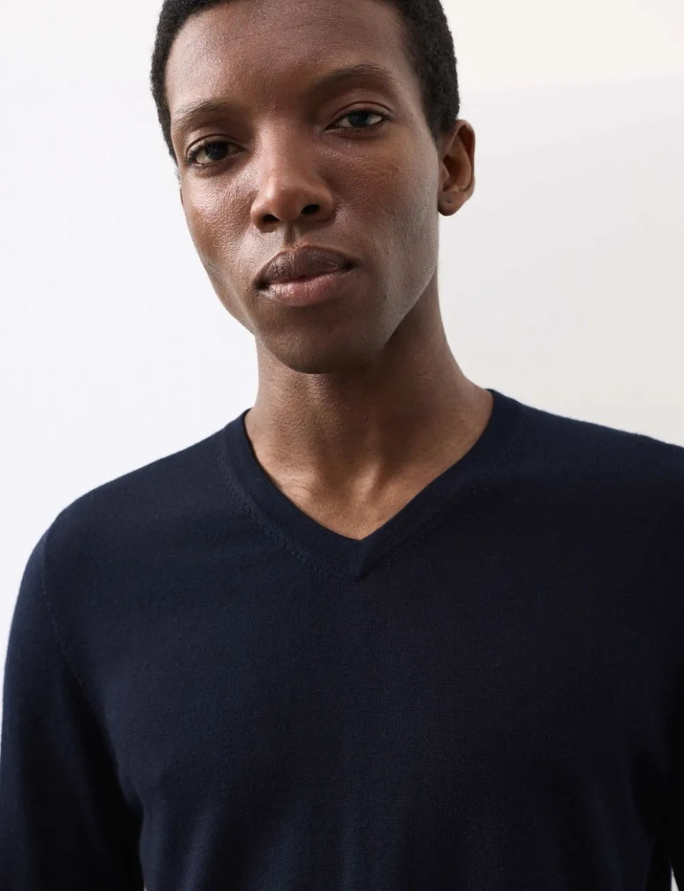 Pure Extra Fine Merino Wool V-Neck Jumper