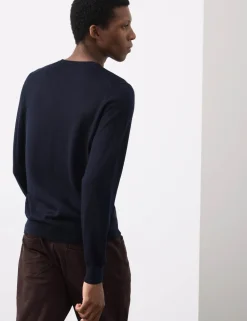 Pure Extra Fine Merino Wool V-Neck Jumper
