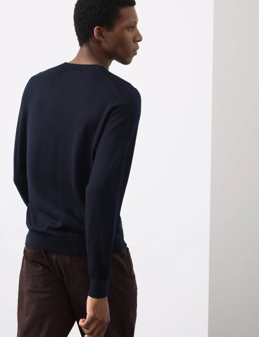 Pure Extra Fine Merino Wool V-Neck Jumper