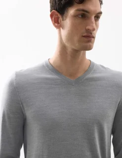 Pure Extra Fine Merino Wool V-Neck Jumper