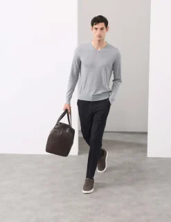 Pure Extra Fine Merino Wool V-Neck Jumper
