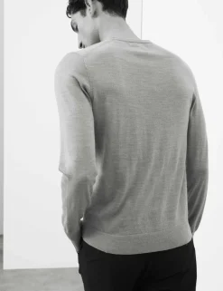 Pure Extra Fine Merino Wool V-Neck Jumper