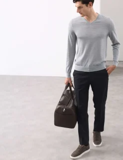 Pure Extra Fine Merino Wool V-Neck Jumper