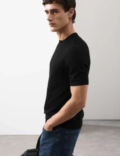 Pure Extra Fine Merino Wool Crew Neck T-Shirt