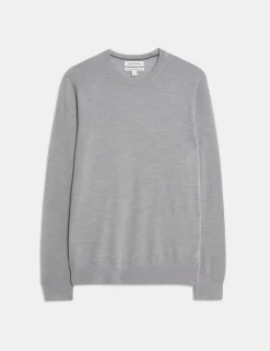 Pure Extra Fine Merino Wool Crew Neck Jumper