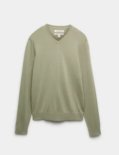 Pure Extra Fine Merino Wool V-Neck Jumper