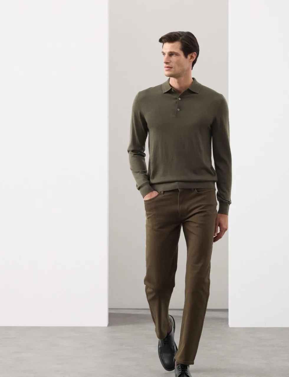 Pure Extra Fine Merino Wool Polo Shirt