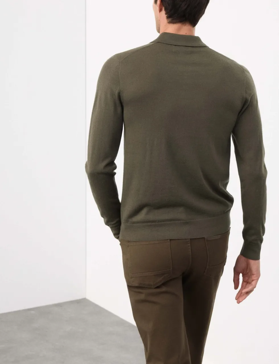 Pure Extra Fine Merino Wool Polo Shirt