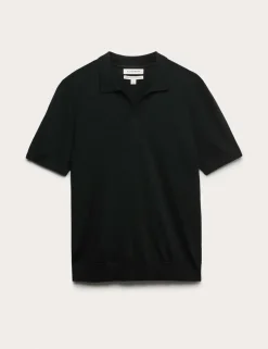 Pure Extra Fine Merino Wool Knitted Polo Shirt