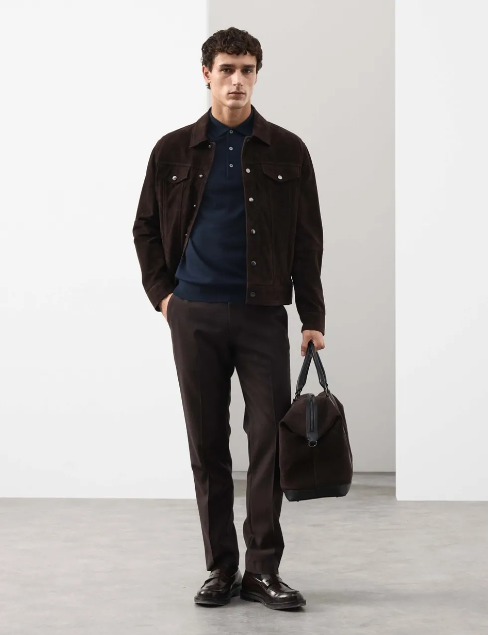 Pure Extra Fine Merino Wool Knitted Polo Shirt