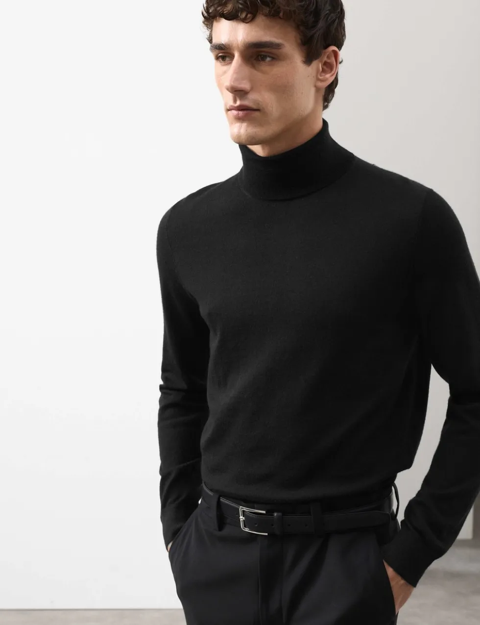 Pure Extra Fine Merino Wool Roll Neck Jumper