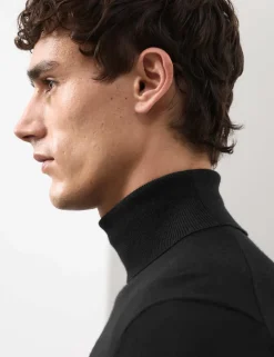 Pure Extra Fine Merino Wool Roll Neck Jumper