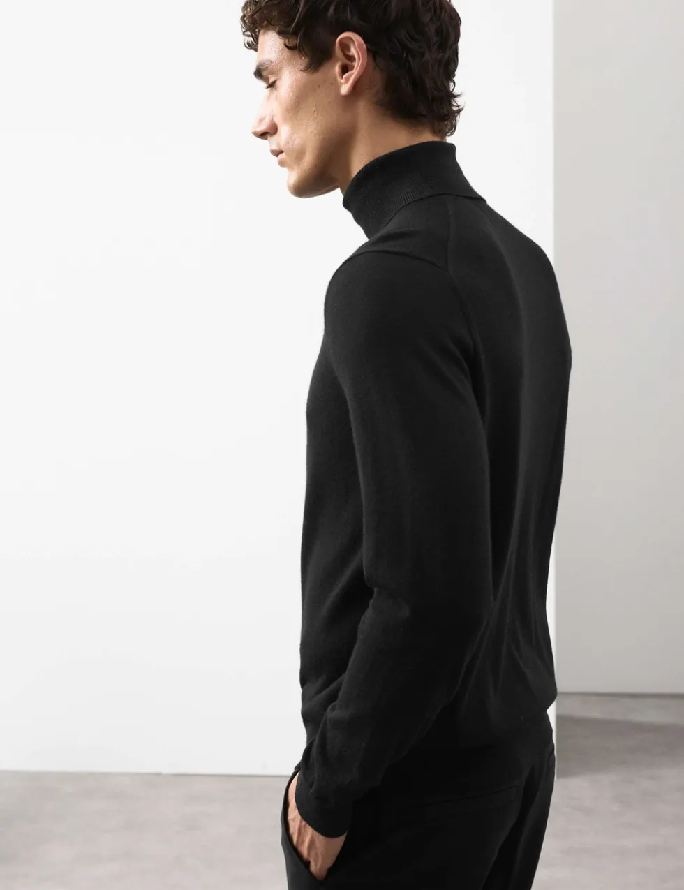 Pure Extra Fine Merino Wool Roll Neck Jumper