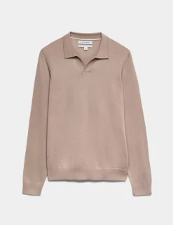 Pure Extra Fine Merino Wool Knitted Polo Shirt
