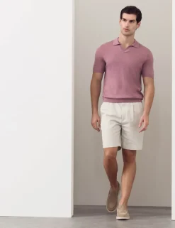 Pure Extra Fine Merino Wool Knitted Polo Shirt