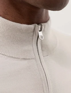 Pure Extra Fine Merino Wool Half Zip Jumper