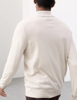 Pure Extra Fine Merino Wool Half Zip Jumper