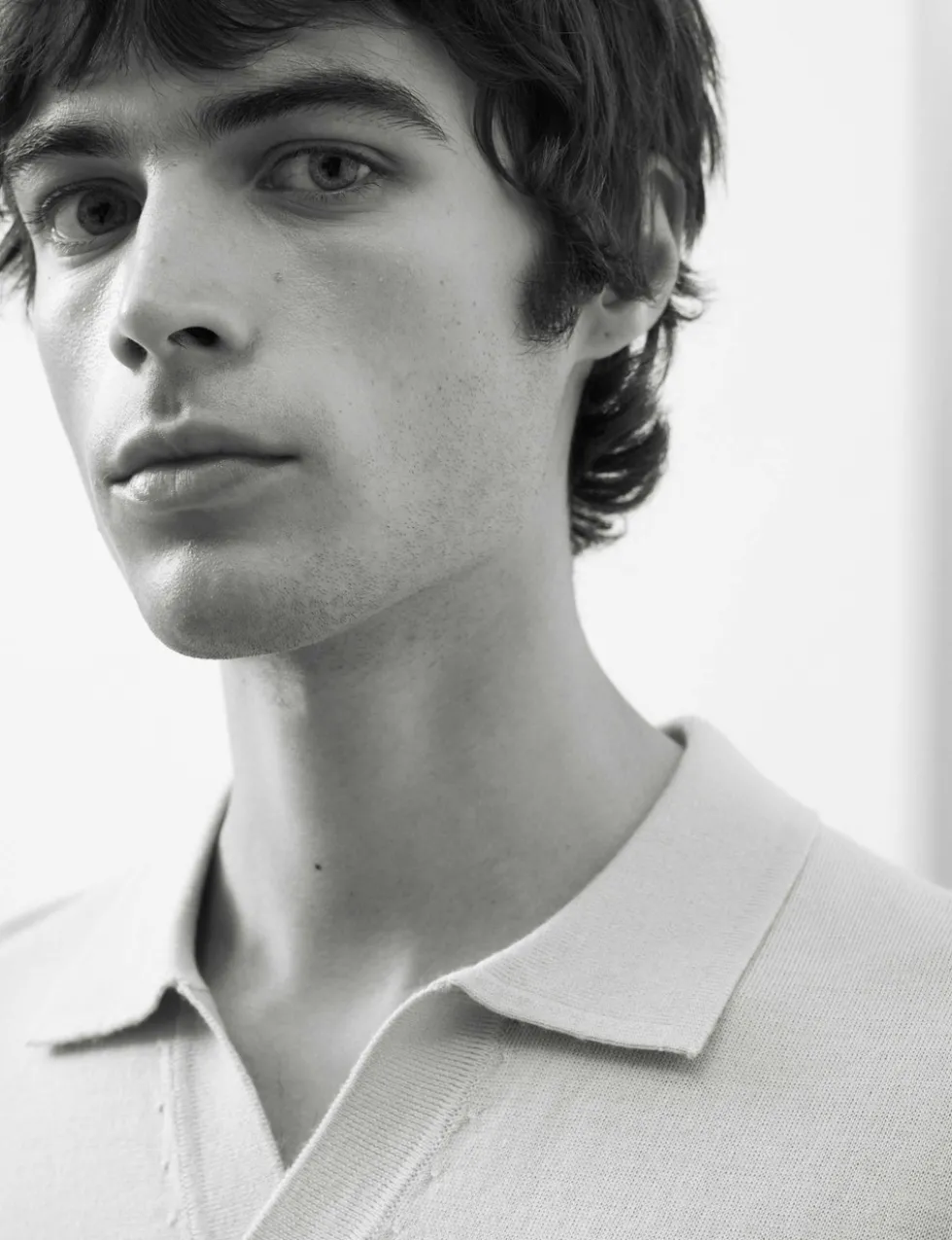 Pure Extra Fine Merino Wool Knitted Polo Shirt