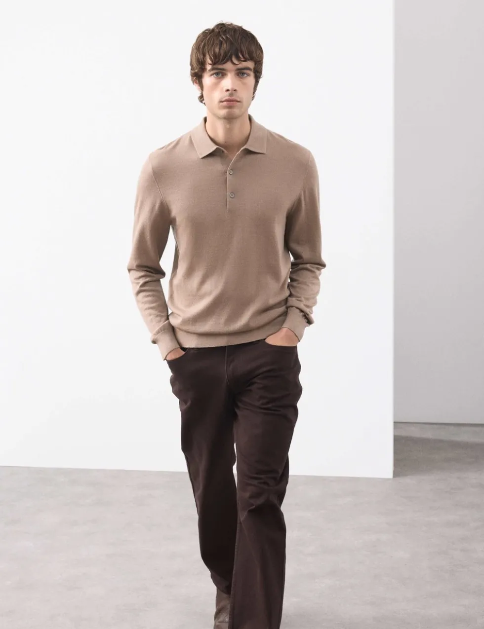 Pure Extra Fine Merino Wool Polo Shirt