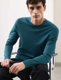 Pure Extra Fine Merino Wool Crew Neck Jumper
