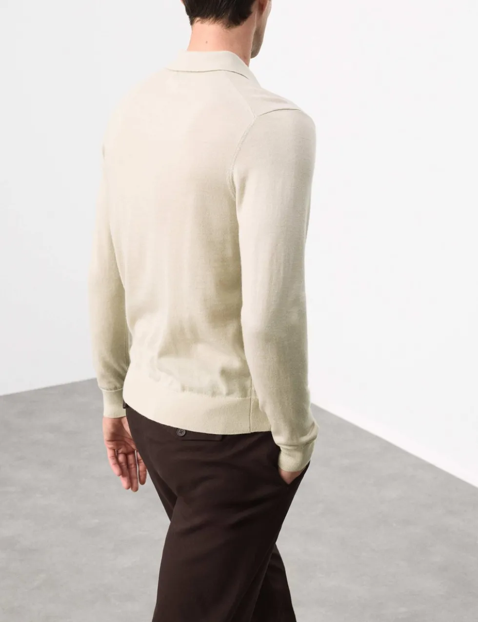 Pure Extra Fine Merino Wool Polo Shirt