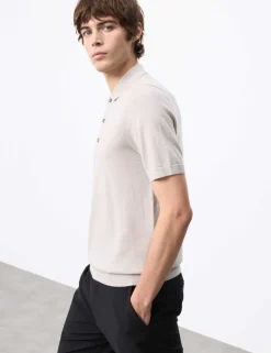 Pure Extra Fine Merino Wool Knitted Polo Shirt