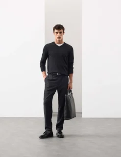 Pure Extra Fine Merino Wool V-Neck Jumper