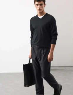 Pure Extra Fine Merino Wool V-Neck Jumper