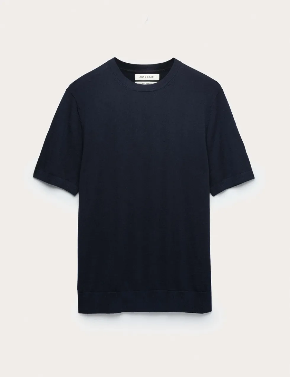 Pure Extra Fine Merino Wool Crew Neck T-Shirt