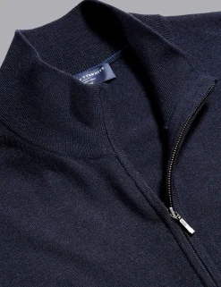 Pure Extra Fine Merino Wool Zip Up Gilet