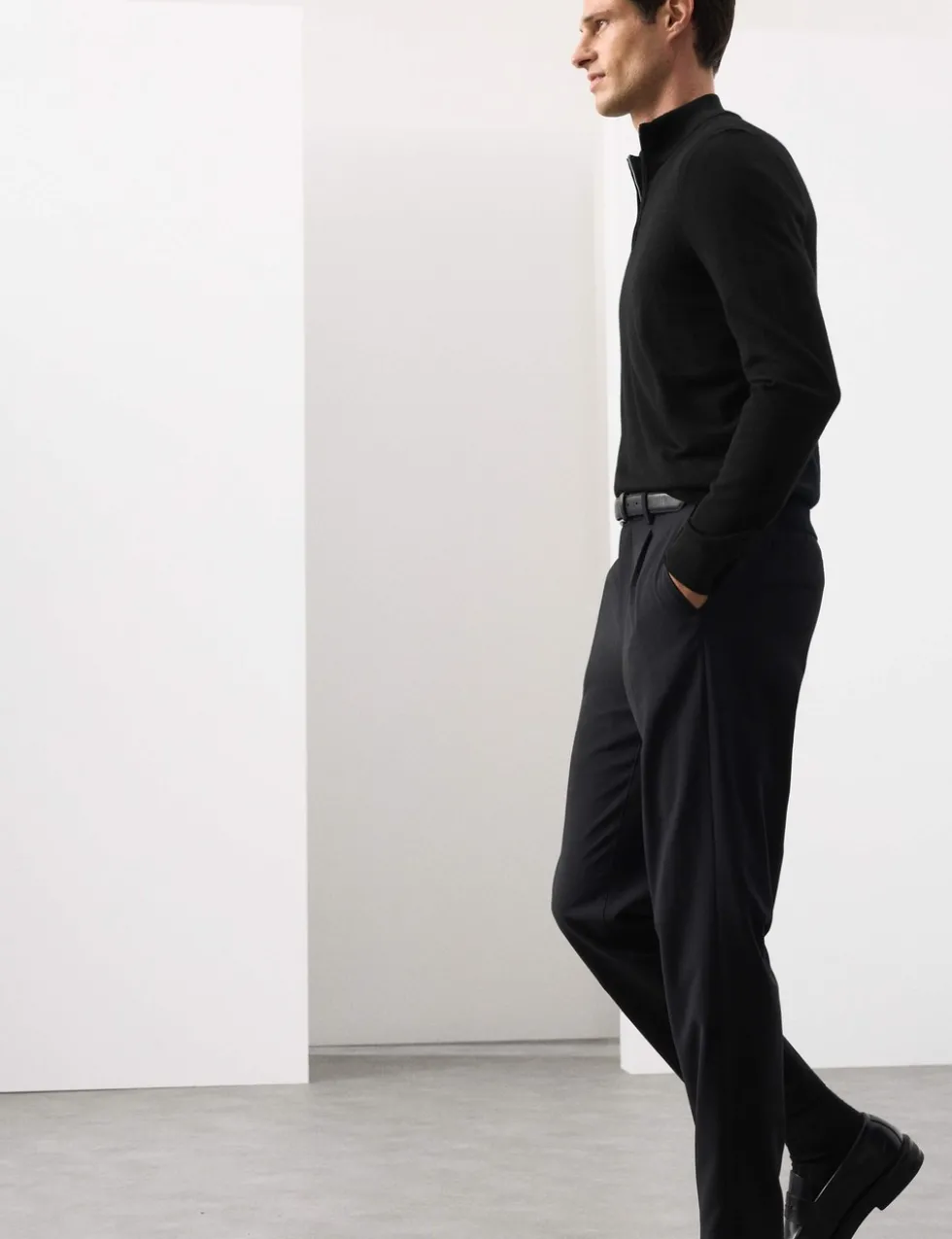 Pure Extra Fine Merino Wool Half Zip Jumper