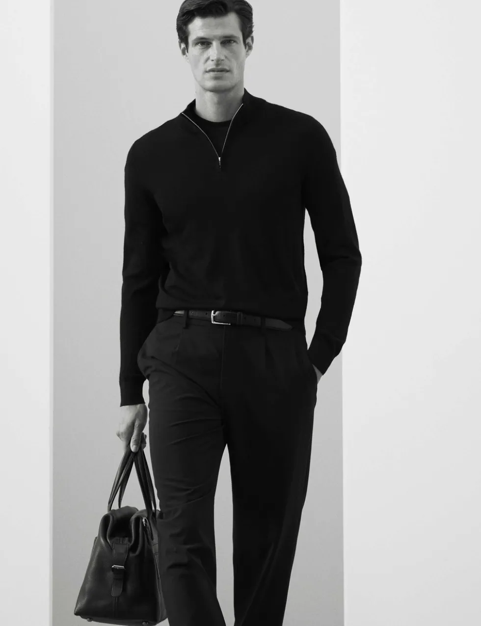 Pure Extra Fine Merino Wool Half Zip Jumper