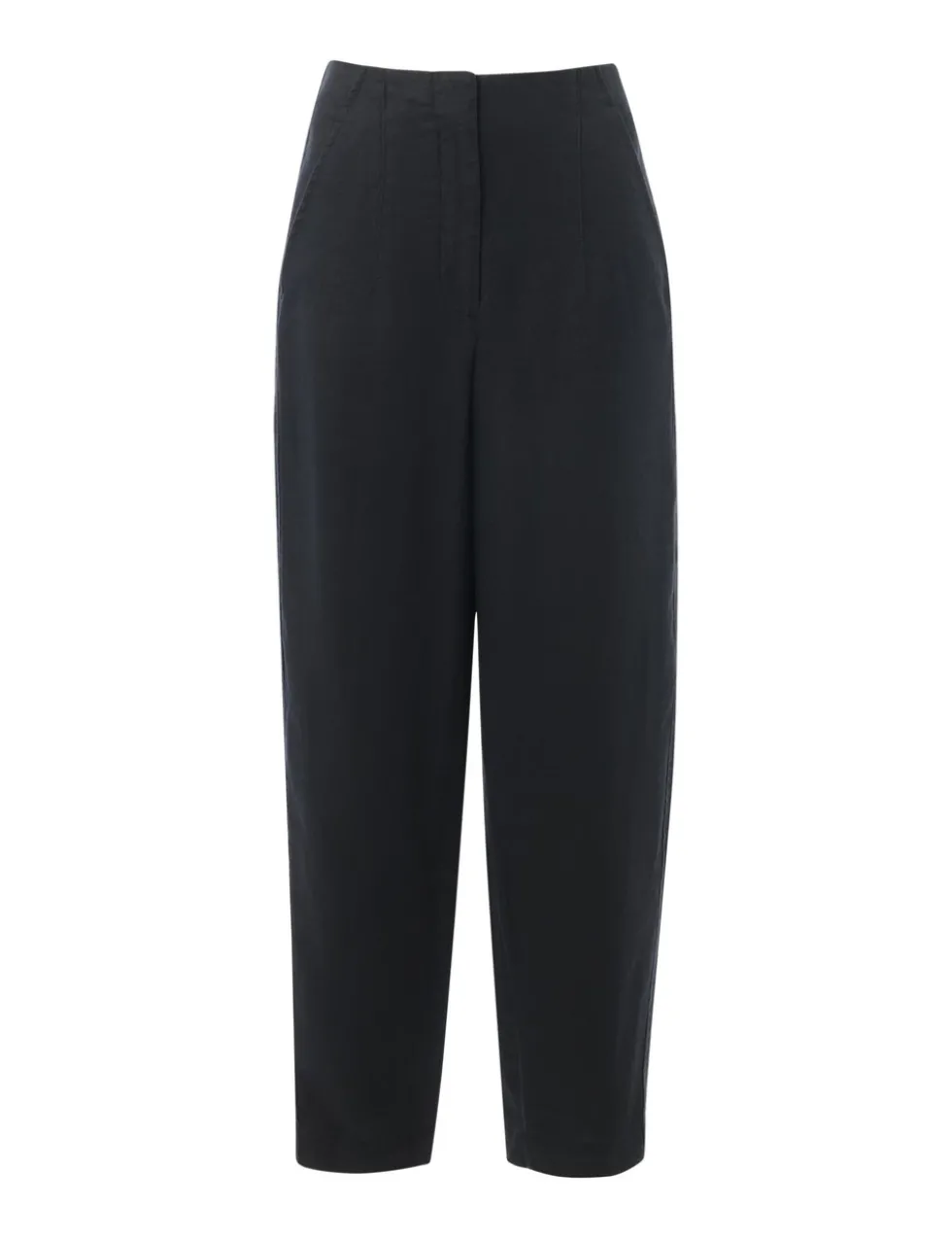 Pure Linen Barrel Leg Ankle Grazer Trousers