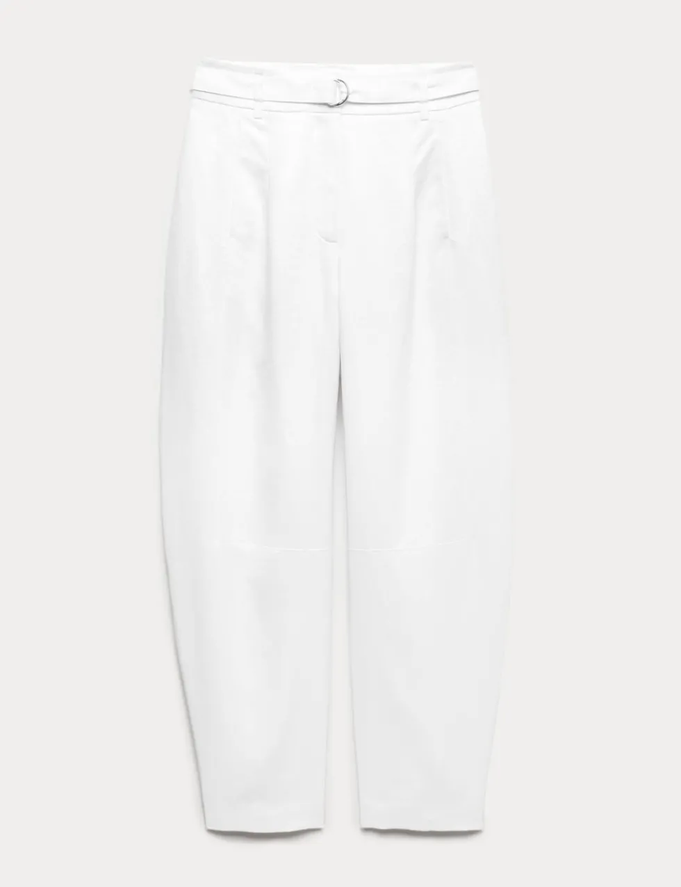 Pure Linen Barrel Leg Trousers
