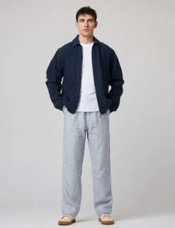 Pure Linen Bomber Jacket