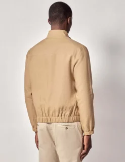 Pure Linen Bomber Jacket